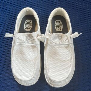 Hey Dude Wendy Funk Mono White Slip On Loafers Women's Size 9